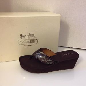 Coach brown sandals